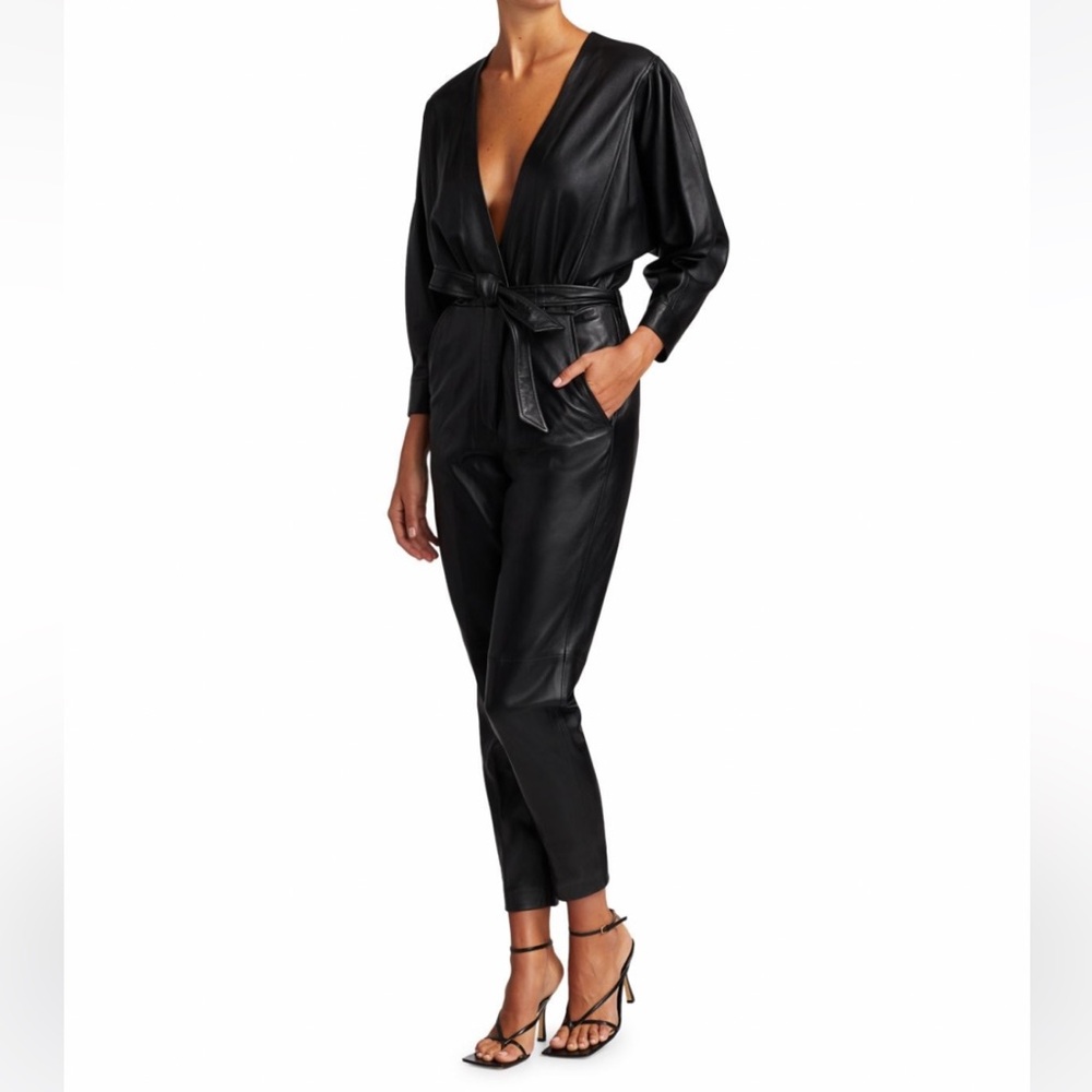 IRO Healyspe Leather Jumpsuit